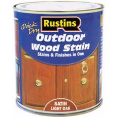 Rustins Brown Paint Rustins Quick Dry Outdoor Woodstain Oak 0.25L