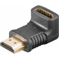 En kontakt Kablar Goobay 51727 HDMI - HDMI (angled) Adapter M-F