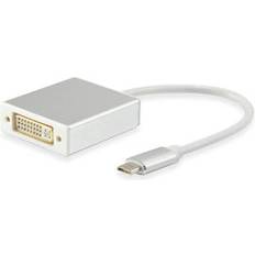 Cables Equip USB C - DVI-I Dual Link M-F 0.2m