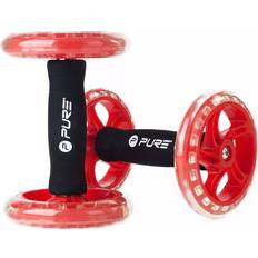 Rot Bauchtrainer Pure2Improve Core Training Wheels