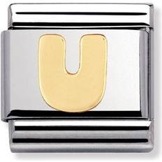 Kulta Riipuksia ja Riipuksia Nomination Composable Classic Link Letter U Charm - Silver/Gold