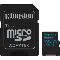 Kingston microsdxc canvas go Kingston Canvas Go! microSDXC Class 10 UHS-I U3 V30 90/45MB/s 128GB +Adapter