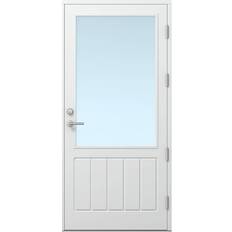 Aluminium - Röd Dörrar Kaski Sundborn 2 Ytterdörr Klarglas S 5040-Y80R V (90x200cm)