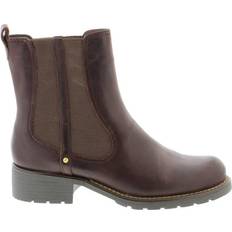 Clarks Women Chelsea Boots Clarks Orinoco Club - Burgundy Leather