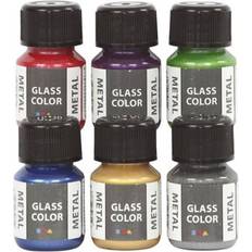 Røde Glassmaling Glass Color Metal 6x35ml