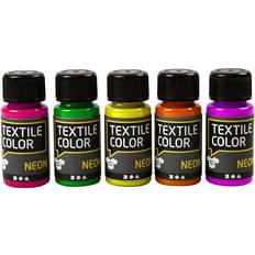 Gule Tekstilfarger Textile Color Paint Neon Colours 5x50ml