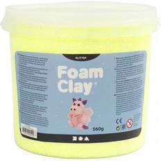 Gule Perleleire Foam Clay Glitter Clay Yellow 560g