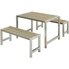 Stahl Café-Sets Plus Plank Set 185580-1 Café-Set, 1 Tisch einschl. 2 Sofas