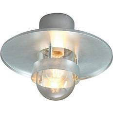 Stainless Steel Ceiling Flush Lights Norlys Bergen Ceiling Flush Light 28cm