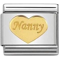 Nomination Gold Charms & Pendants Nomination Composable Classic Link Nanny Heart Charm - Silver/Gold