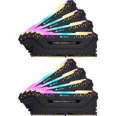 64 GB - 8 GB - DDR4 RAM Memory Corsair Vengeance RGB LED Pro Black DDR4 3200MHz 8x8GB (CMW64GX4M8C3200C16)