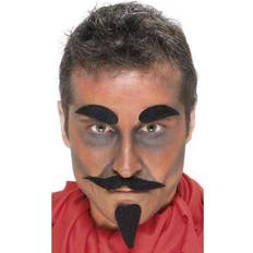 Devils & Demons Accessories Fancy Dress Smiffys Devil Facial Hair Set Black