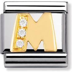 Nomination Composable Classic Link Letter M Charm - Gold/Silver/Transparent