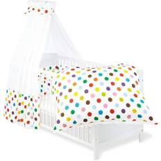 Pinolino Rosa Bäddset Pinolino Textile Set for Cot Bed Dots 4pcs