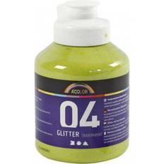 A Color Acrylic Paint Glitter Transparent 04 Lime Green 500ml