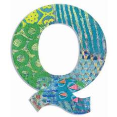 Green Letters Kid's Room Djeco Peacock Letter Q