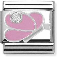 Nomination Composable Classic Link Butterfly Charm - Silver/Pink/Transparent