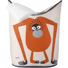 Beige Paniers à linge 3 Sprouts Orangutan Laundry Hamper