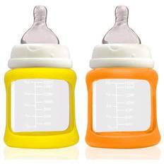 Colour Change Wide Neck Glass Bottles 150ml 2-pack