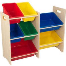 7 Bin Storage Unit Primary & Natural