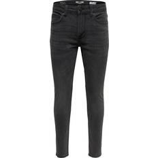 Only & Sons Warp Skinny Fit Jeans - Grey/Grey Denim