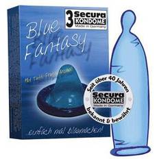 Blå Kondomer Sexlegetøj Secura Blue Fantasy 3-pack