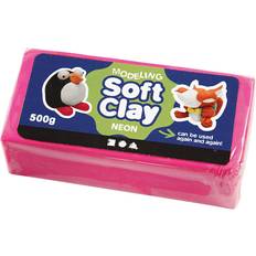 Pink Dough Clay Soft Clay Neon Pink 500g