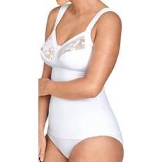 Polyester Shapewear & Under Garments Miss Mary Lovely Lace Camisole Body Shaper - White