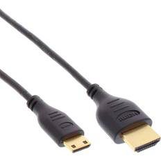 HDMI-kabler - Mini HDMI HDMI InLine Super Slim HDMI-Mini HDMI 2.0 1.5m