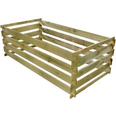 Verde Contenitori per Compost vidaXL Compostiera a Stecche Pino Impregnato 180x90x90 cm - Marrone