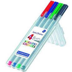 Rouge Feutres fins Staedtler Fineliner Triplus 334 0.3mm 4 Pack