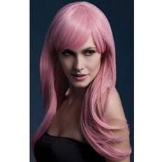 Smiffys Fever Sienna Wig Pastel Pink