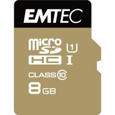 Emtec Gold Carte mémoire MicroSDHC avec adaptateur ECMSDM8GHC10GP 8GB