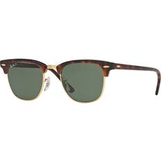 Polarized - Unisex Sunglasses Ray-Ban Clubmaster Classic Polarized RB3016 990/58 - Polished Tortoise On Gold