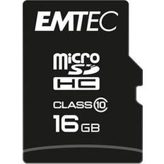 16 GB Hukommelseskort Emtec Classic microSDHC Class 10 20/12MBs 16GB +Adapter