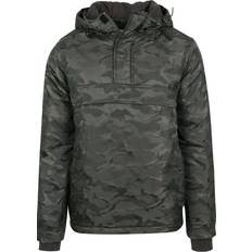 Urban Classics Padded Camo Pull Over Jacket - Darkolive