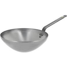 Plaque de cuisson en vitrocéramique Poêles Wok De Buyer Mineral B Element 32 cm