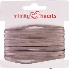 Infinity Hearts Satin Band Double Sided 3mm 017 Gray - 5m