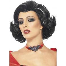 Vampires Short Wigs Fancy Dress Smiffys Bijou Boudoir Vampiress Wig