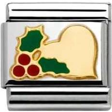 Nomination Composable Classic Link Heart Charm - Silver/Gold/Green/Red