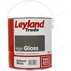 Leyland Trade White - Wood Paints Leyland Trade High Gloss Metal Paint, Wood Paint Brilliant White 2.5L