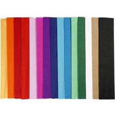 Jaune Papiers de Soie et Crêpe Crepe Paper Mix Colours 15 50x250cm