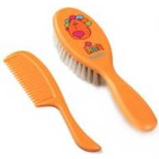 BabyOno Brosse à cheveux et peigne super doux rose clair