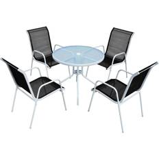 Gartenmöbel vidaXL 43317 1 Table incl. 4 Chairs Essgruppe, 1 Tisch einschl. 4 Stühle