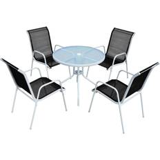 vidaXL 43317 1 Table incl. 4 Chairs Matgrupp, 1 Bord inkl. 4 Stolar