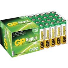 Aaa batterier 40 GP Batteries AAA Super Alkaline Compatible 40-pack