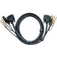 Aten USB A/2x3.5mm/DVI - USB B/2x3.5mm/DVI 5m
