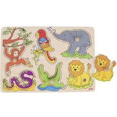 Tiere Steckpuzzles Goki Zoo Animals with Animal Voices 6 Pieces