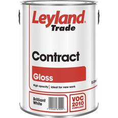 Leyland Trade Contract Gloss Metal Paint, Wood Paint Brilliant White 2.5L