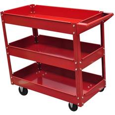 3 pcs Gereedschapswagens vidaXL Gereedschapswagen 100 kg rood